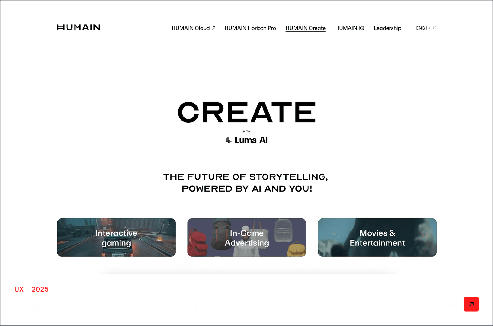 Leading UX for HUMAIN.ai Website